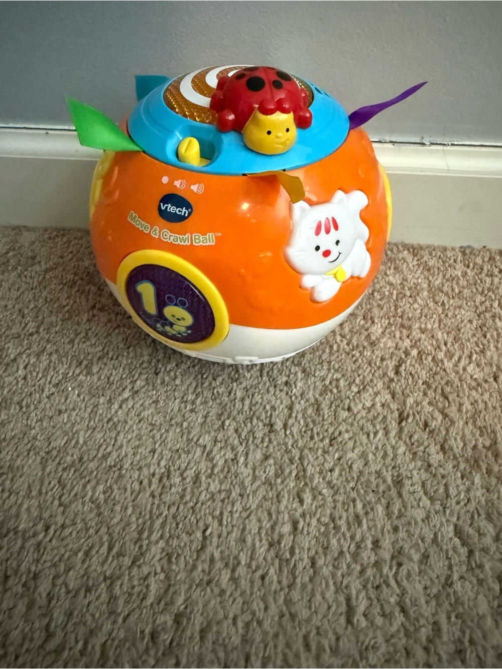 VTech Move & Crawl Ball - Orange Interactive Learning Toy